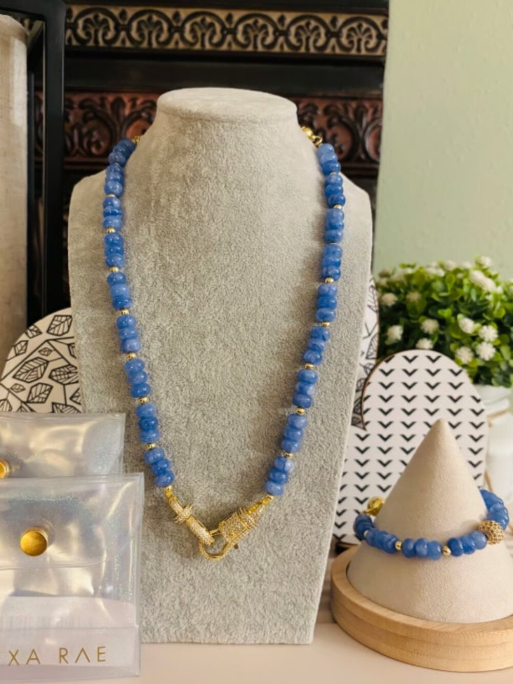 Bar by Alexa Rae It Girl Necklace and Bracelet Set - Electric Night - Gold